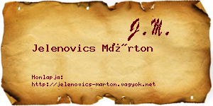 Jelenovics Márton névjegykártya
